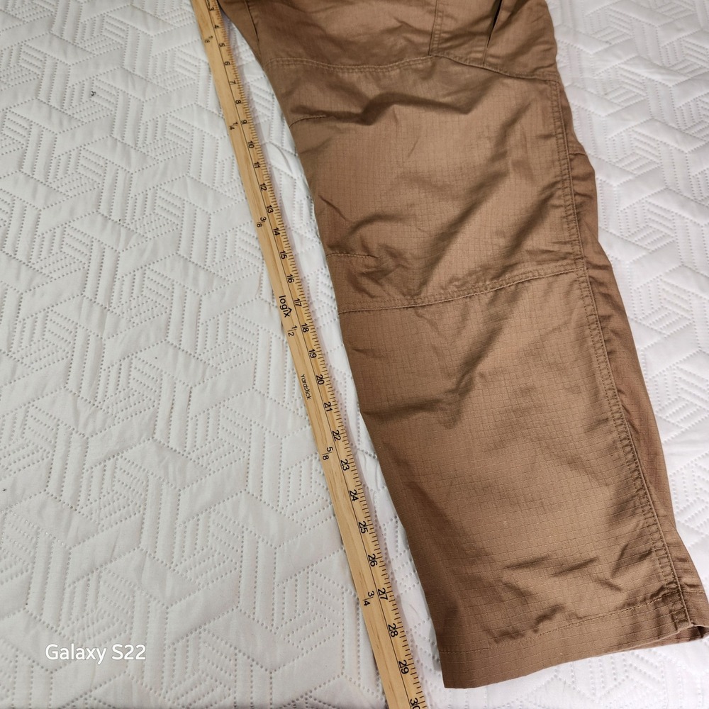 CQR Tactical Pants Mens 40x30 Brown Excellent Ripstop Cargo Work Trouser Stealth - Picture 5 of 16